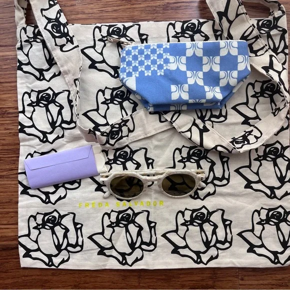 Freda Salvador Cream Sunglasses - Picture 3 of 12